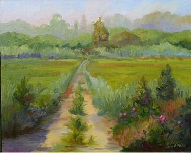 Landscape Painting - Path Through The Marsh by Jan Blencowe Landscape Painting - Path Through The Marsh by Jan Blencowe