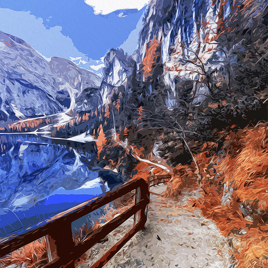 Path through the Mountains Painting by AM FineArtPrints