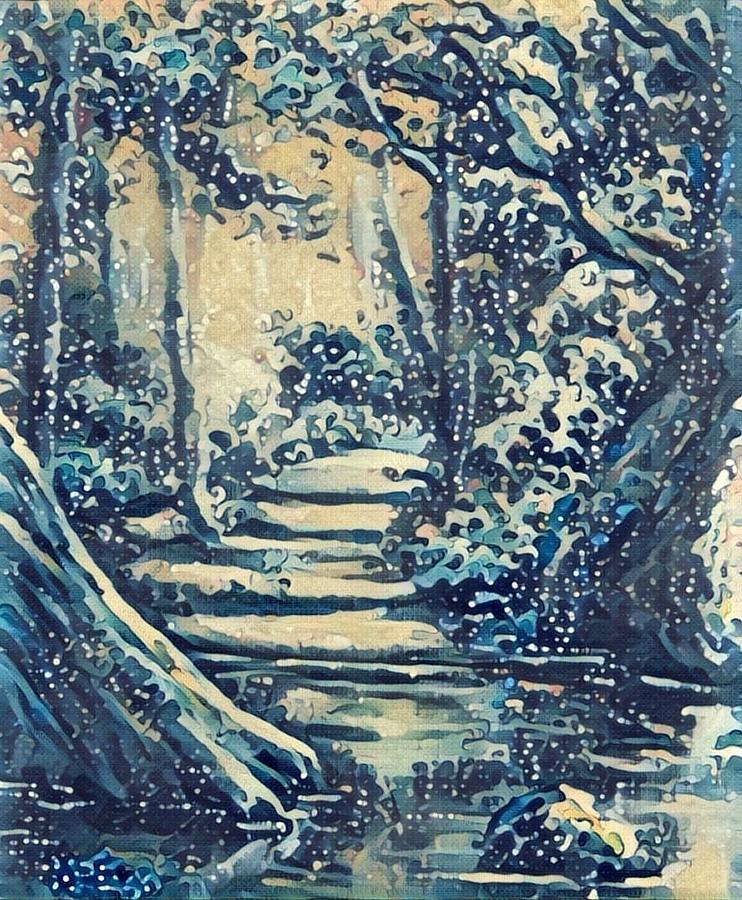 Path thru the woods Painting by Megan Walsh