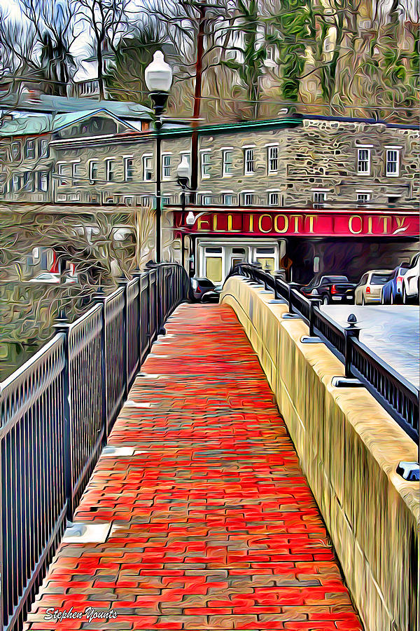 Architecture Digital Art - Path to Ellicott City by Stephen Younts