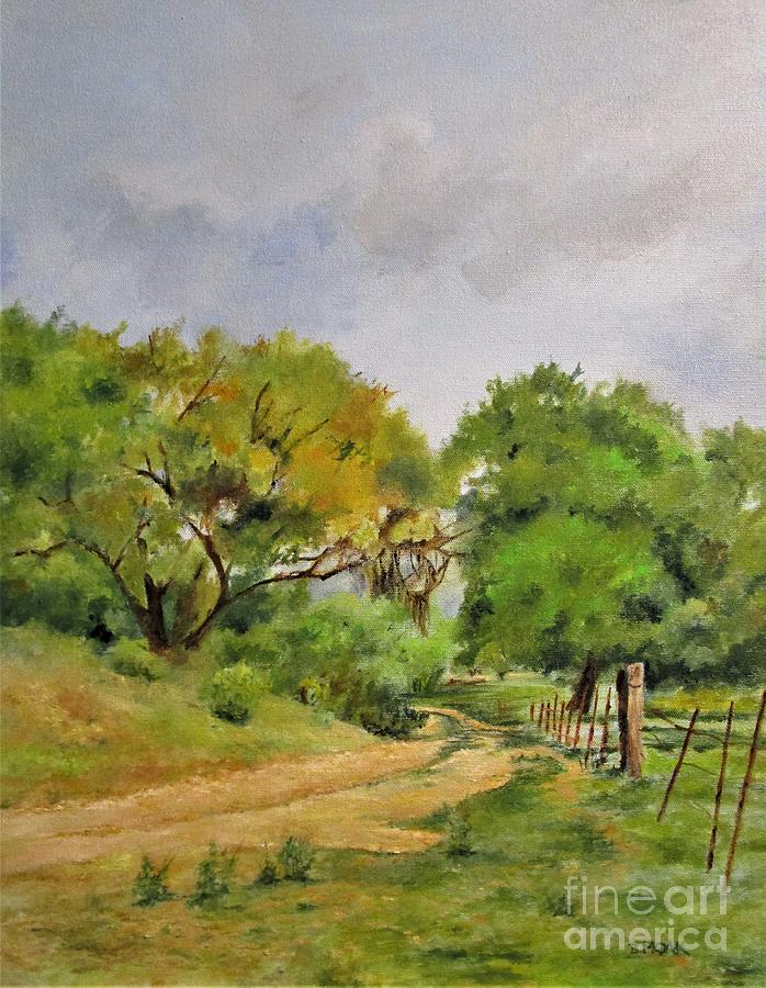 Path to Lower Pasture Painting by Barbara Moak