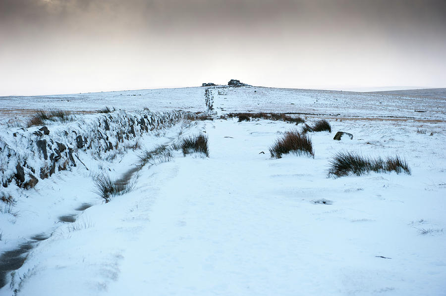 Path to South Hessary Tor Photograph by Helen Jackson