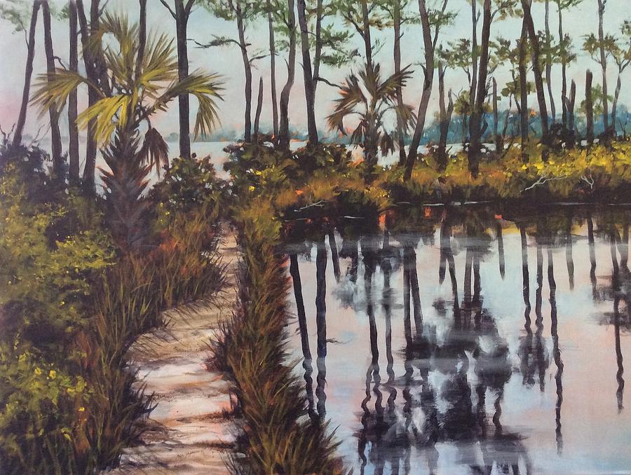 Path to the Bay Painting by Michael Cook