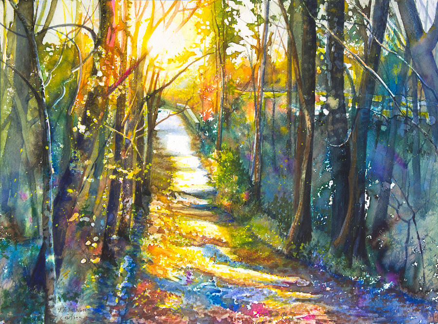 Path to the Bridge Painting by Patricia Allingham Carlson