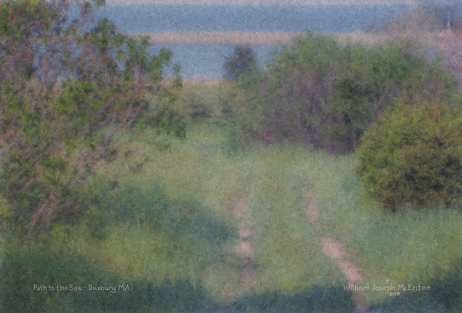 Path to the Sea - Duxbury MA Painting by Bill McEntee