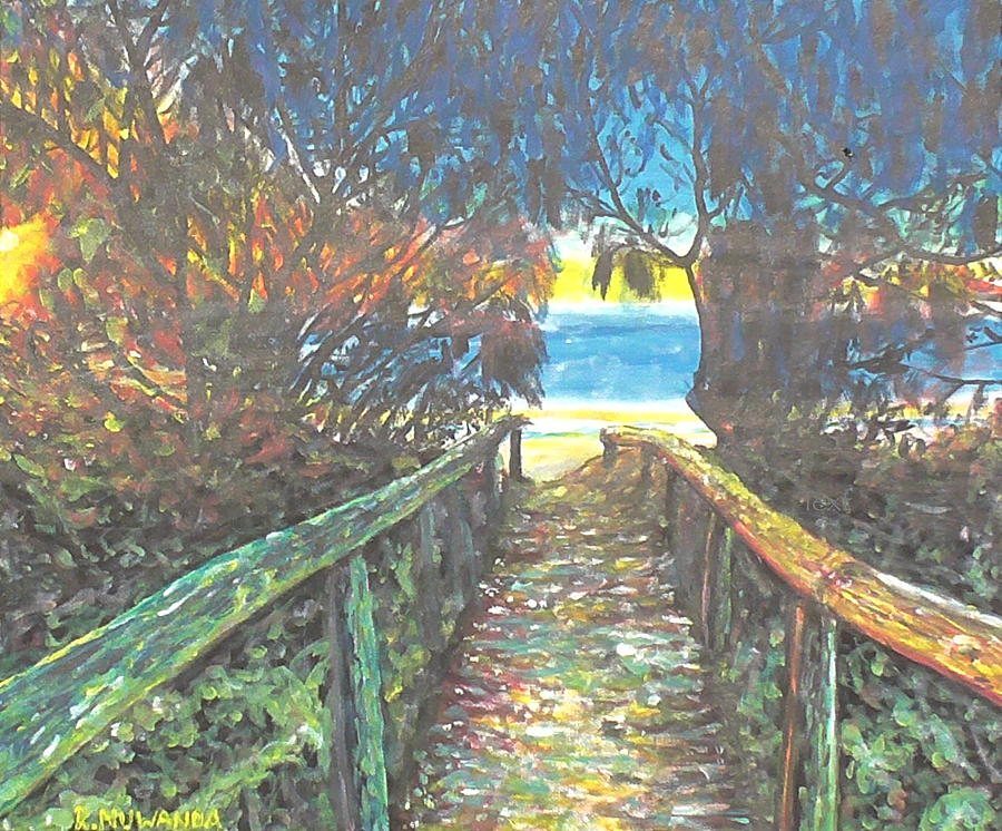Nature Painting - Path To Water by Robbie Potter