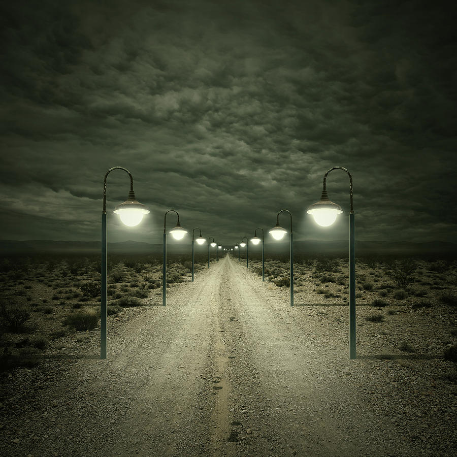Dark Digital Art - Path by Zoltan Toth