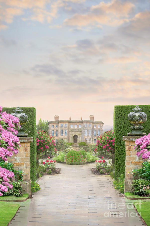 Pathway Leading To A Mansion Through Beautiful Gardens Photograph by Lee Avison