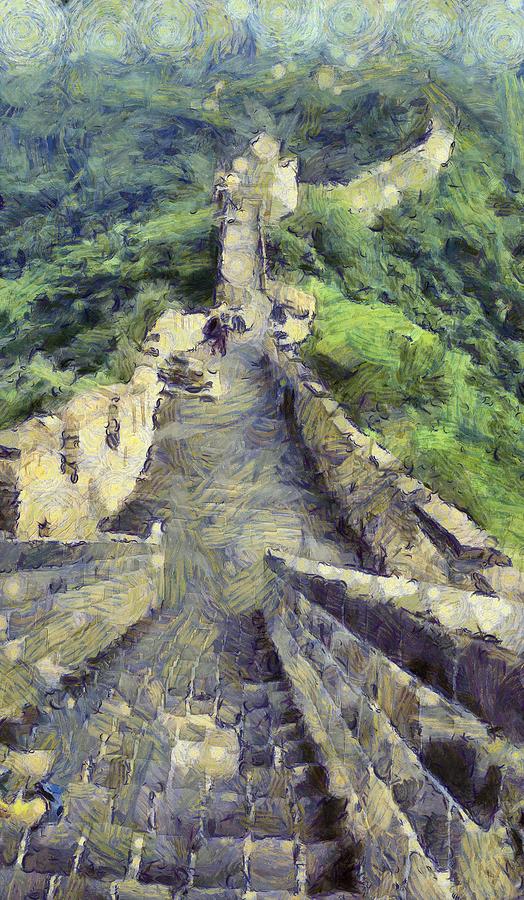 Pathway on the Great wall of China Photograph by Ashish Agarwal