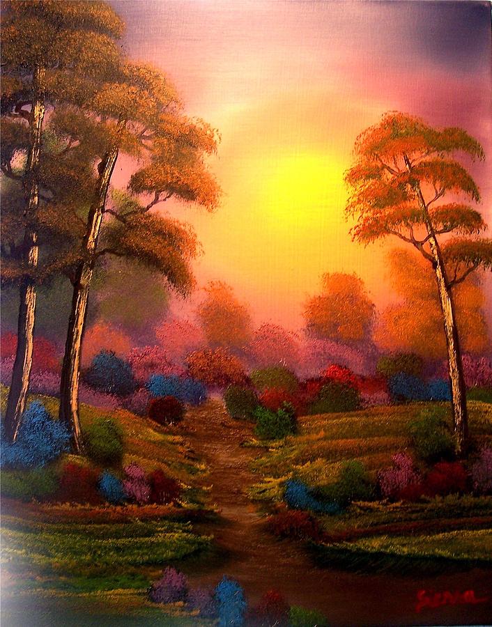 Pathway to Daybreak Painting by Dina Sierra | Fine Art America