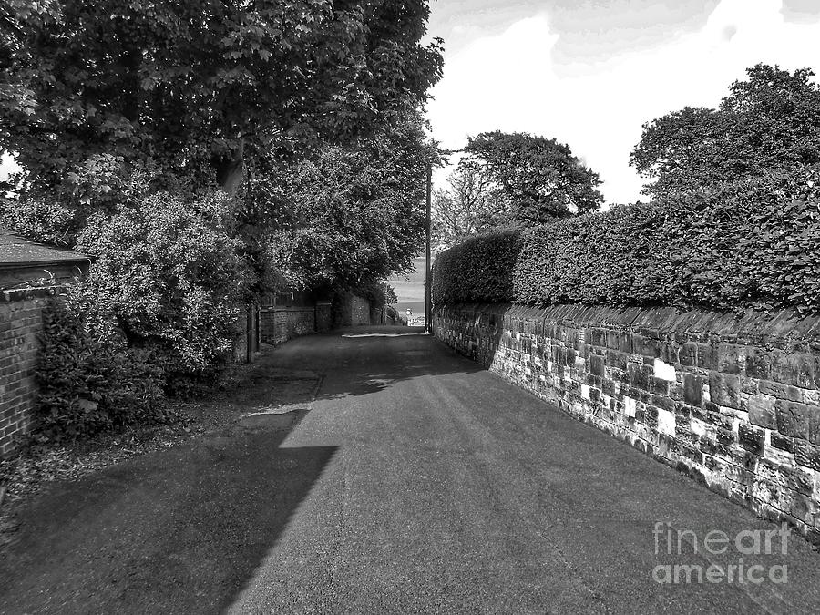 Pathway to the Beach Wallasey in Monochrome Photograph by Joan-Violet Stretch