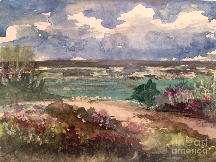 Pathway to the Shore Painting by Barbara Plattenburg