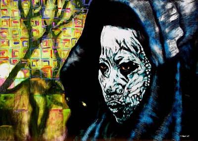 Tribal Mixed Media - Pathways by Chester Elmore Tribal Mixed Media - Pathways by Chester Elmore