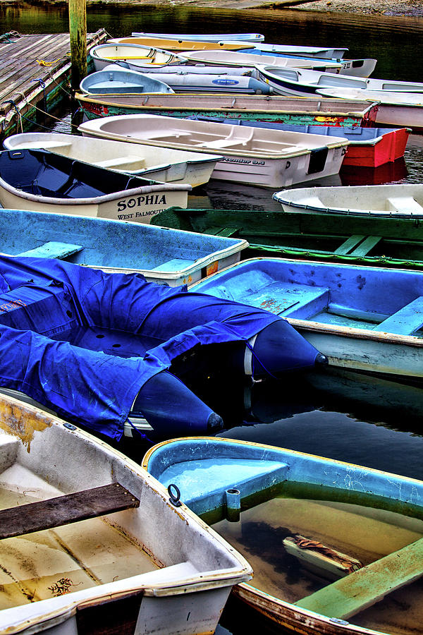 Boat Photograph - Patiently Waiting Dinghies by Karol Livote