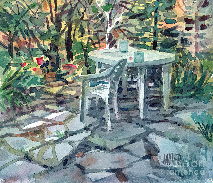 Patio Painting by Donald Maier