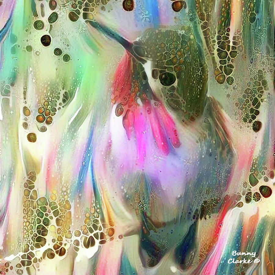 Wildlife Digital Art - Patio Friend by Bunny Clarke