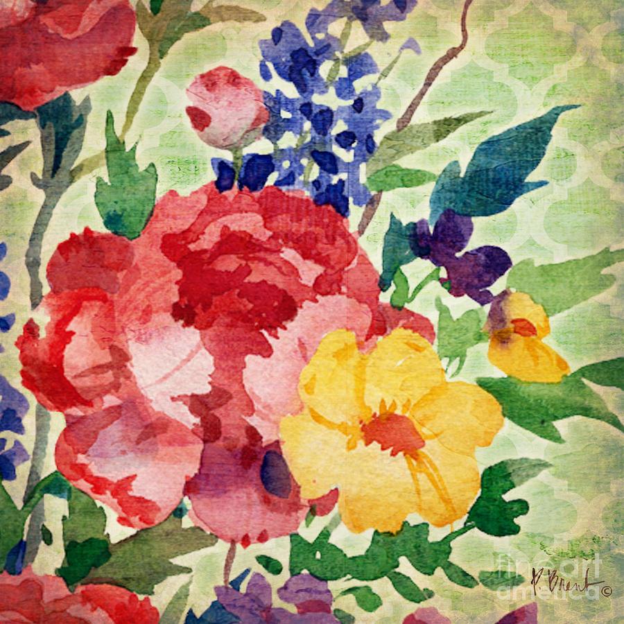 Flower Painting - Patio Peony I by Paul Brent