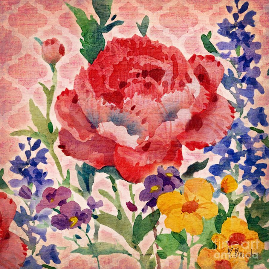 Flower Painting - Patio Peony II by Paul Brent