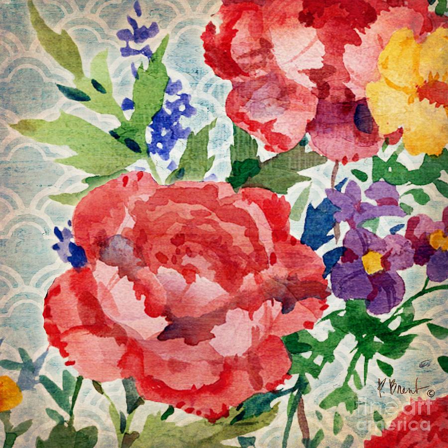 Flower Painting - Patio Peony III by Paul Brent