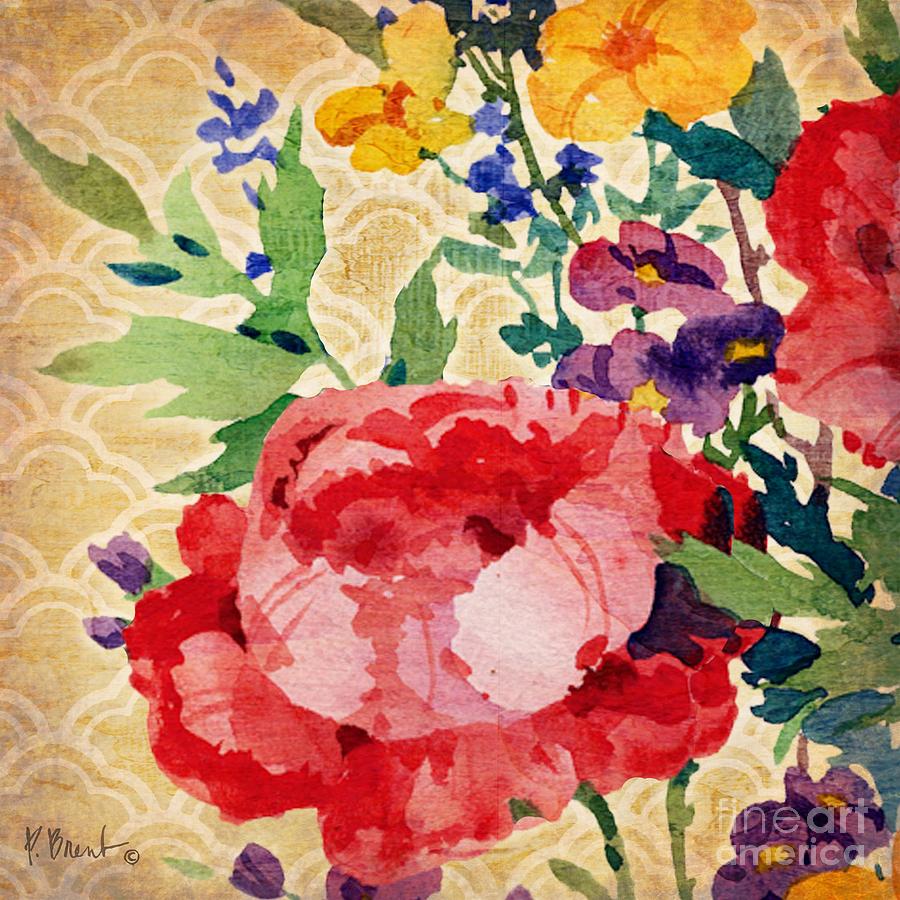Flower Painting - Patio Peony IV by Paul Brent