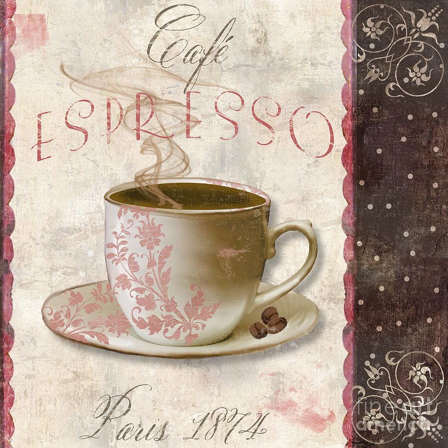 Patisserie Cafe Espresso Painting by Mindy Sommers