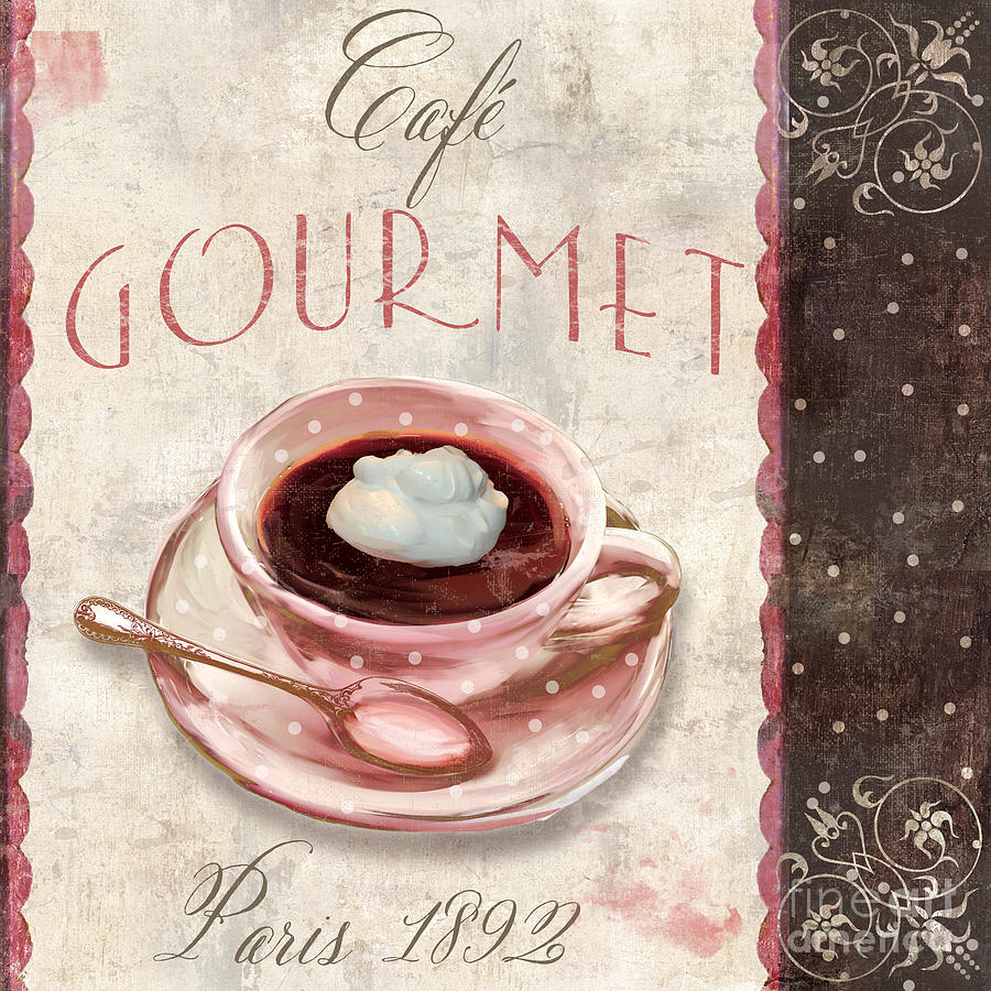 Coffee Painting - Patisserie Cafe Gourmet Coffee by Mindy Sommers