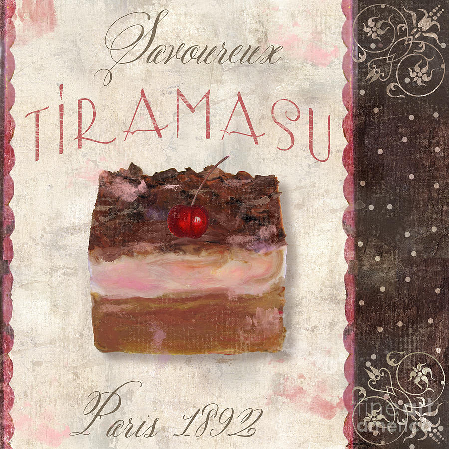 Coffee Painting - Patisserie Tiramasu  by Mindy Sommers
