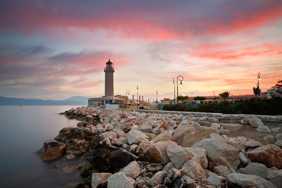 Greek Photograph - patras lighthouse XII by Milan Gonda