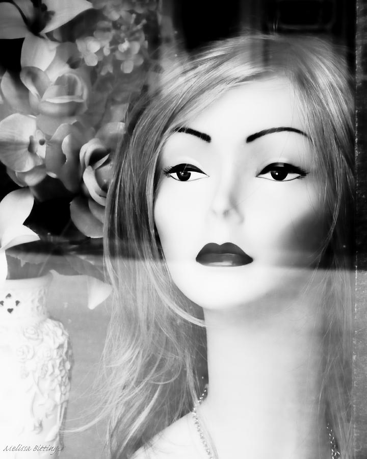 Patrice in Black and White Store Window Mannequin Photograph by Melissa Bittinger