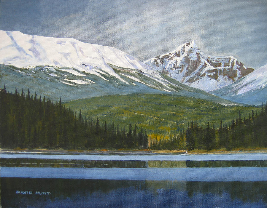 Patricia Lake Jasper Painting by David Hunt - Fine Art America