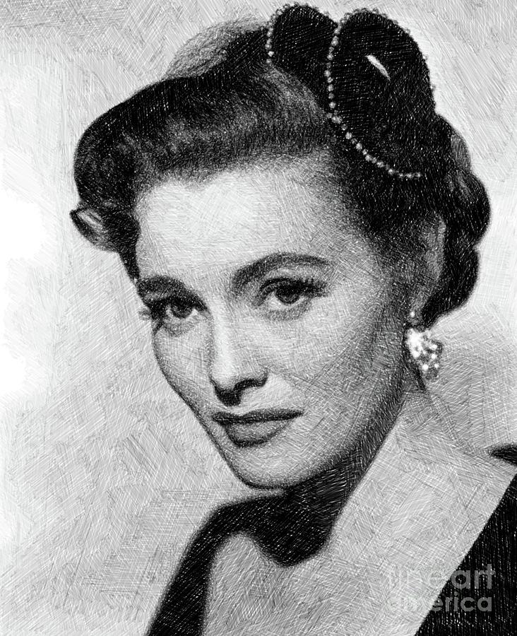 Patricia Neal, Vintage Actress By Js Drawing