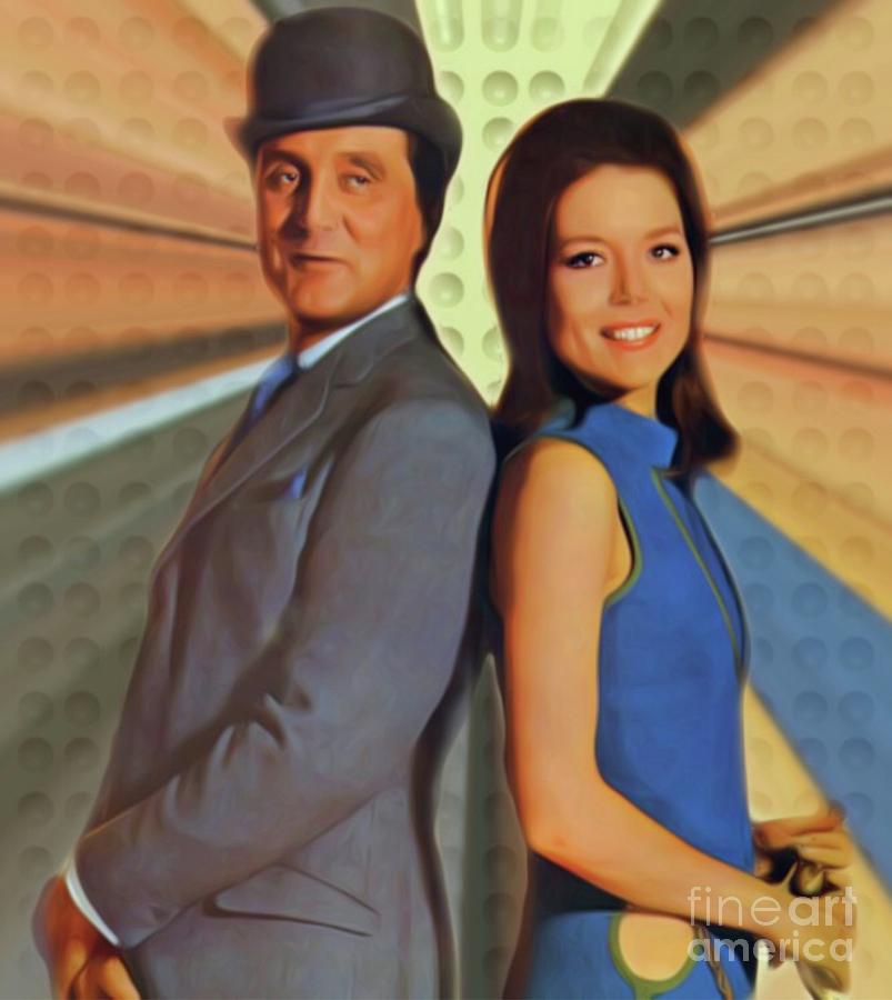 Patrick MacNee and Diana Rigg, The Avengers Digital Art by Esoterica Art Agency