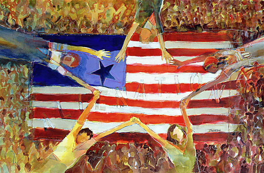 Celebrate Diversity Painting - Patriot Act by Jen Norton