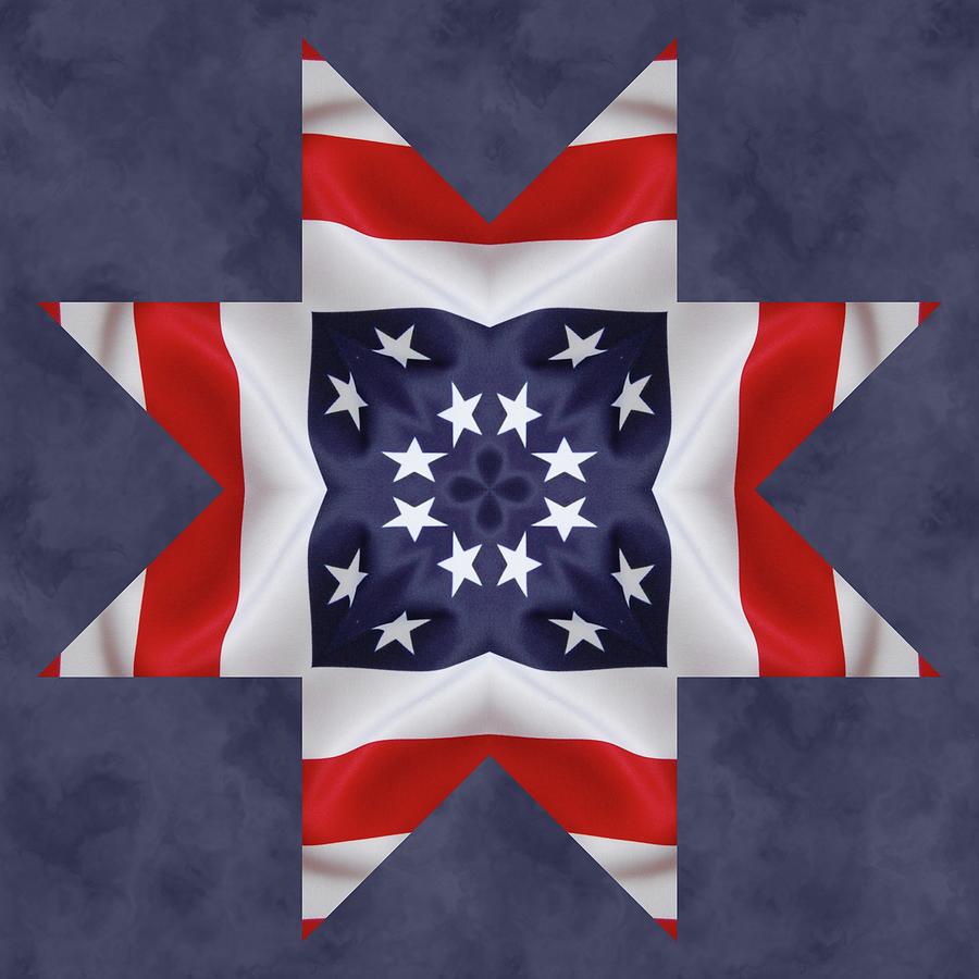Flag Digital Art - Patriotic Star 2 by Jeffrey Kolker