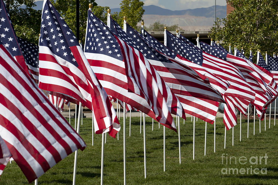 Patriotic American Flag Display Photograph by Anthony Totah