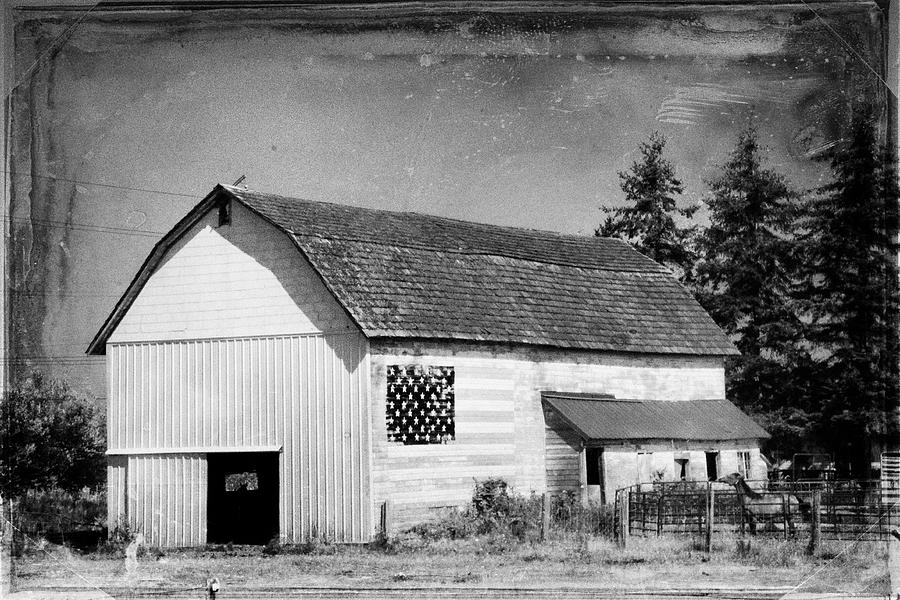 Patriotic Barn Photograph by Julius Reque