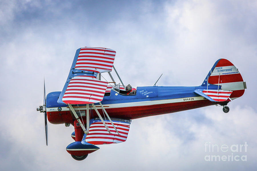 Patriotic Bi-Plane Photograph by Tom Claud