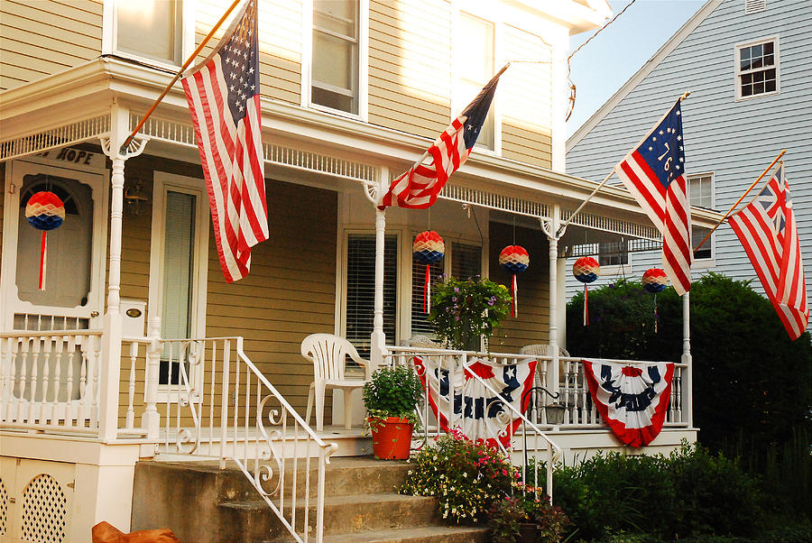 Patriotic Home Photograph by James Kirkikis