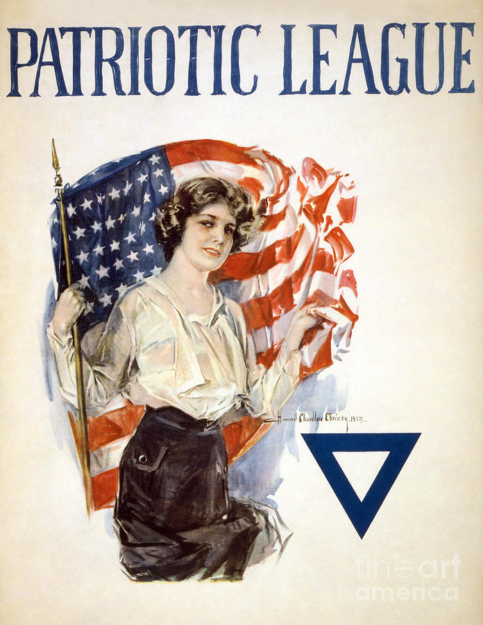 Patriotic League, 1918 Drawing by Howard Chandler Christy