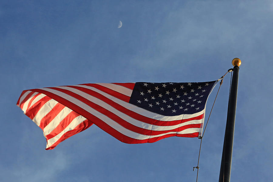 Patriotic Moon Photograph by Donna Kennedy