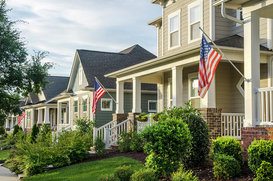 Patriotic Neighborhood in America Photograph by Craig McCausland - Fine ...