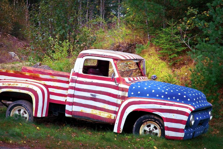 Stars and Stripes Truck Photograph by Harriet Feagin
