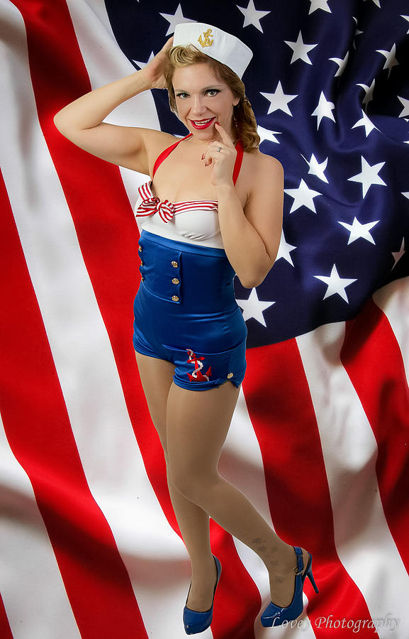 Patriotic Pinup Photograph By Lovey Photography Pixels