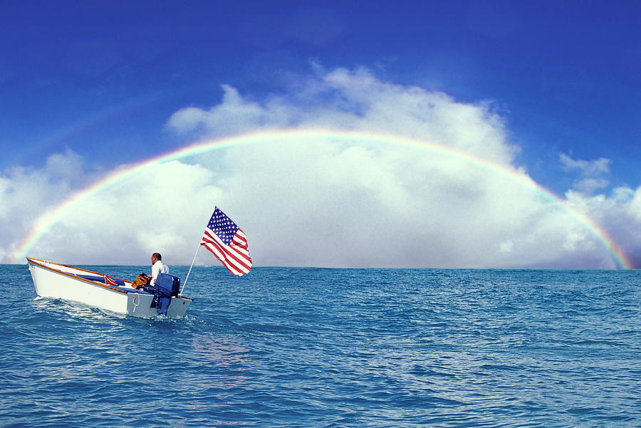 Patriot Photograph - Patriotic Rainbow by Sean Davey Patriot Photograph - Patriotic Rainbow by Sean Davey