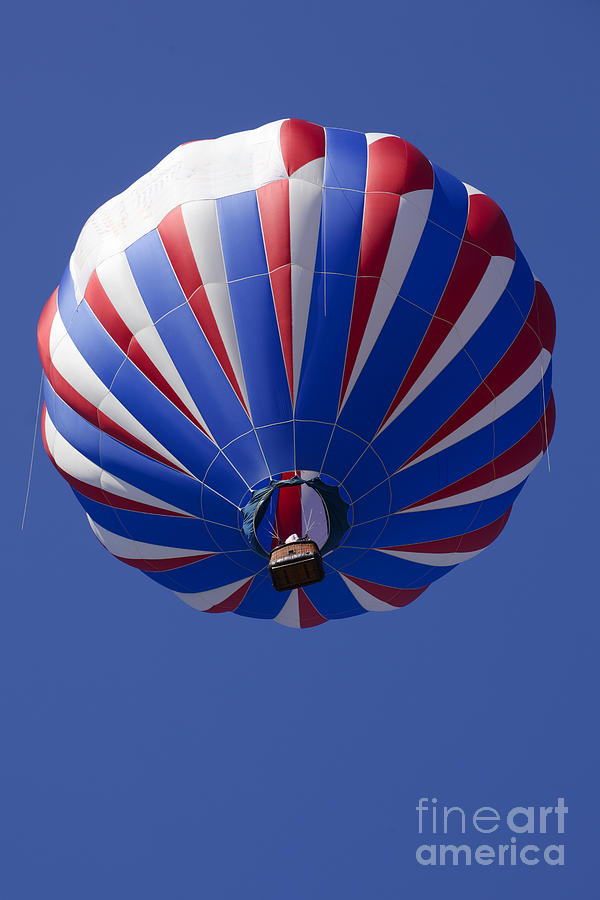 Patriotic Red White and Blue Hot Air Balloons Photograph by Anthony Totah