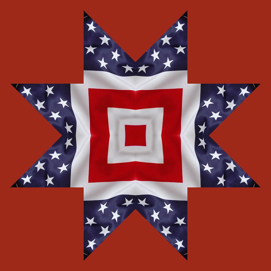 Flag Digital Art - Patriotic Star 1 - Transparent Background by Jeffrey Kolker