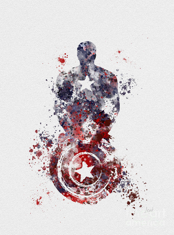 Captain America Mixed Media - Patriotic Supersoldier by My Inspiration