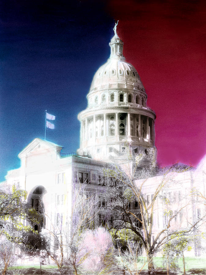 Patriotic Texas Capitol Photograph by Marilyn Hunt