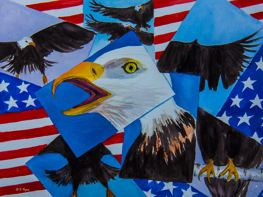 The American Eagle  Painting by Vickie Myers