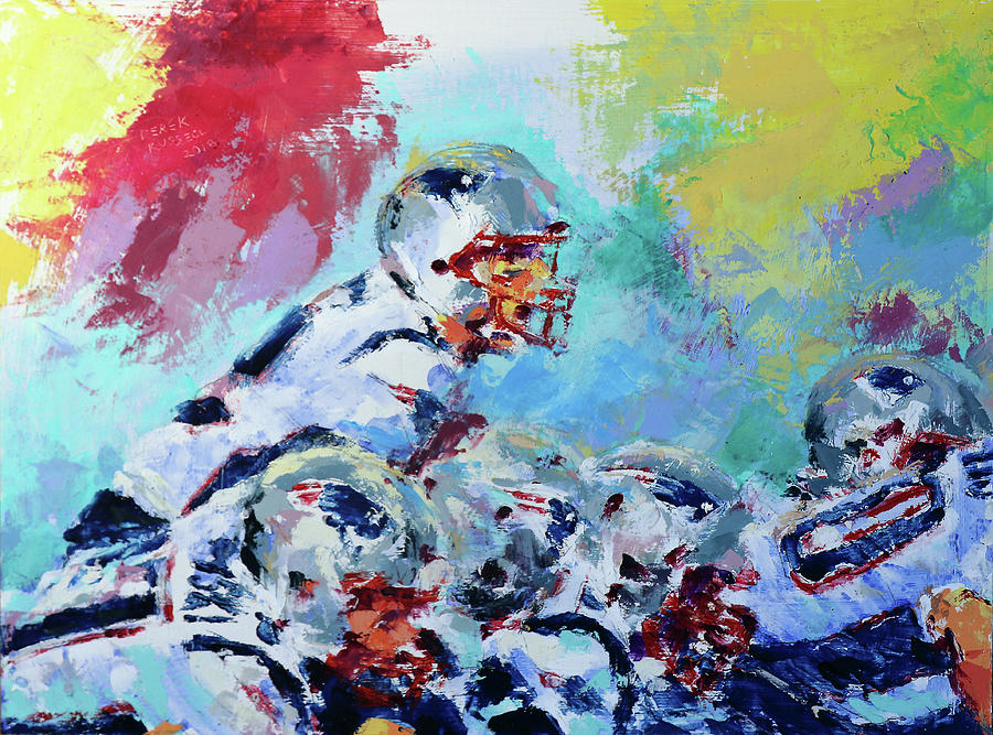 Patriots Take Charge Painting by Derek Russell